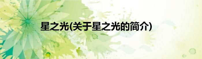 星之光(关于星之光的简介)