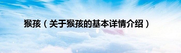 猴孩（关于猴孩的基本详情介绍）