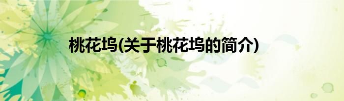 桃花坞(关于桃花坞的简介)