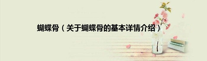 蝴蝶骨(关于蝴蝶骨的基本详情介绍)